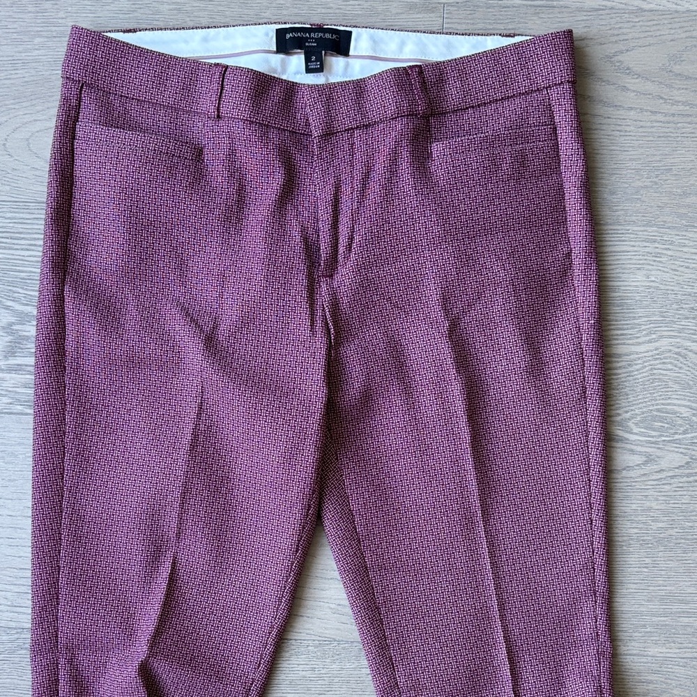 Banana Republic Women's Sloan Purple Cropped Pants